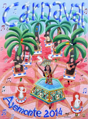 El cartel del Carnaval de Ayamonte 2014, obra de Manuel Feria “Carmelete”