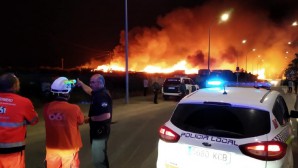 Nueve personas afectadas por el incendio de ocho chabolas en Lepe