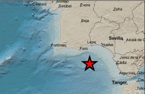 Cuatro terremotos se suceden en la costa onubense