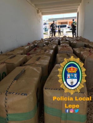 La Policía Local de Lepe intercepta 2'5 toneladas de hachís