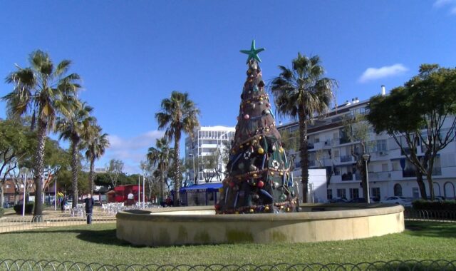 Un gran árbol con motivos marineros viste la Navidad puntaumbrieña